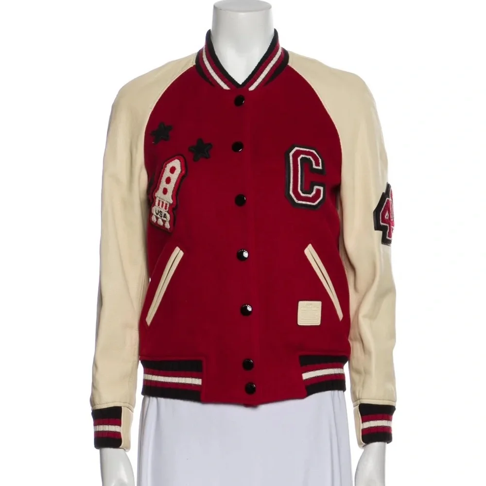 Coach Wool Leather Varsity Jacket RARE! - Picture 7 of 13